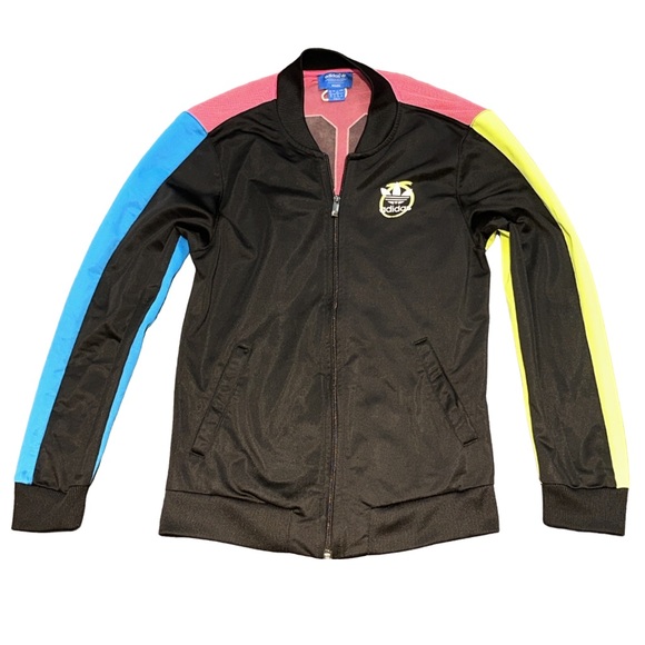 2014 ADIDAS x RITA ORA women's black/multi mesh 3stripe jacket, size medium. - Picture 2 of 5